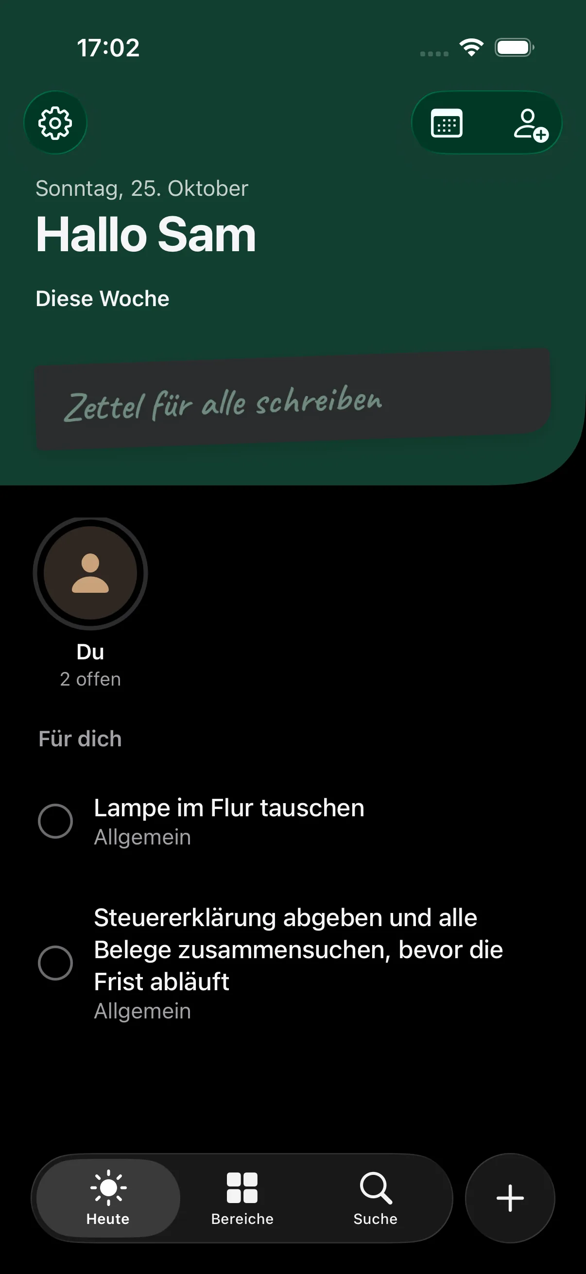 Easy to read for everyone: large text, VoiceOver and Dark Mode.